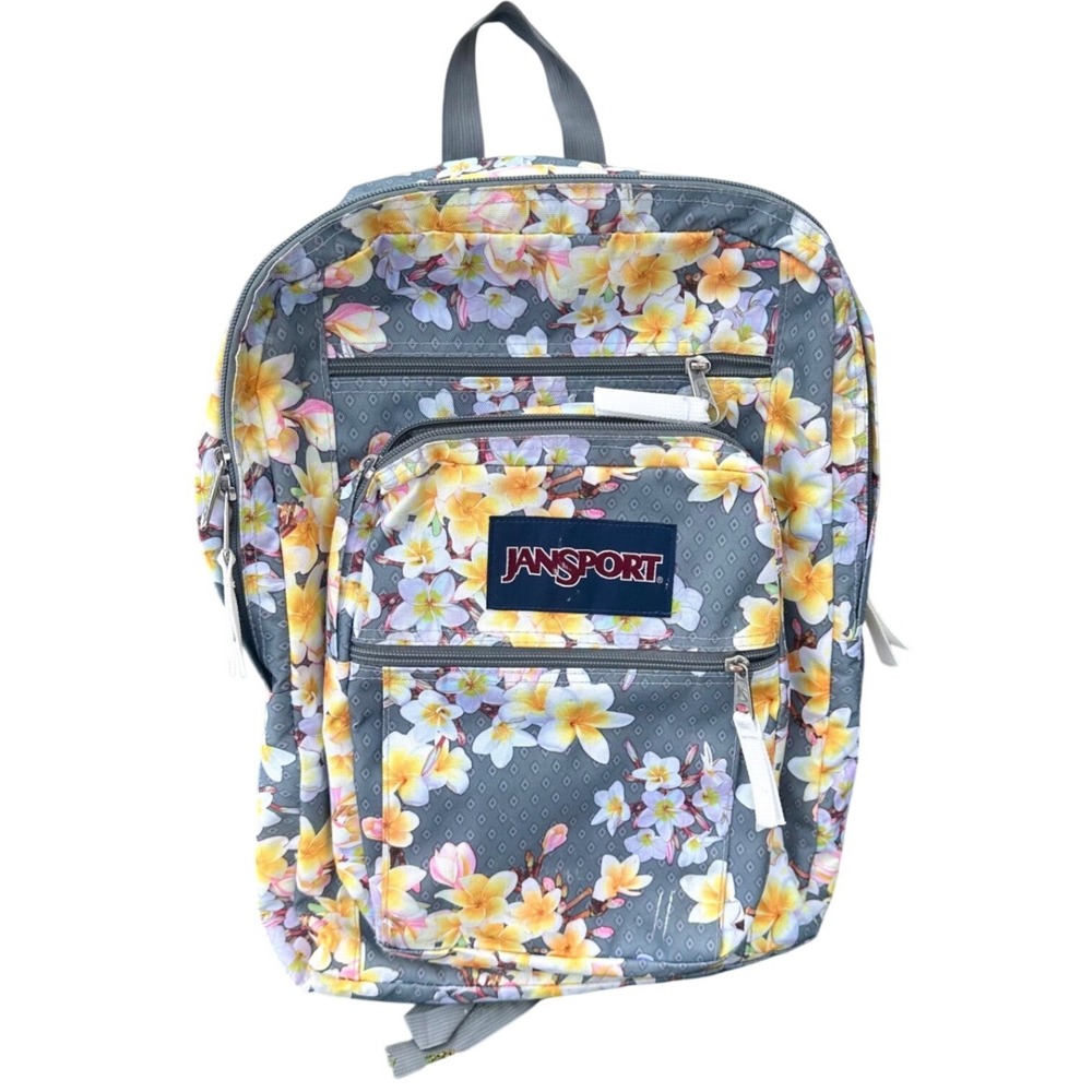 JanSport Unisex‎ Big Kids Diamond Plumeria Floral School Backpack Size Large